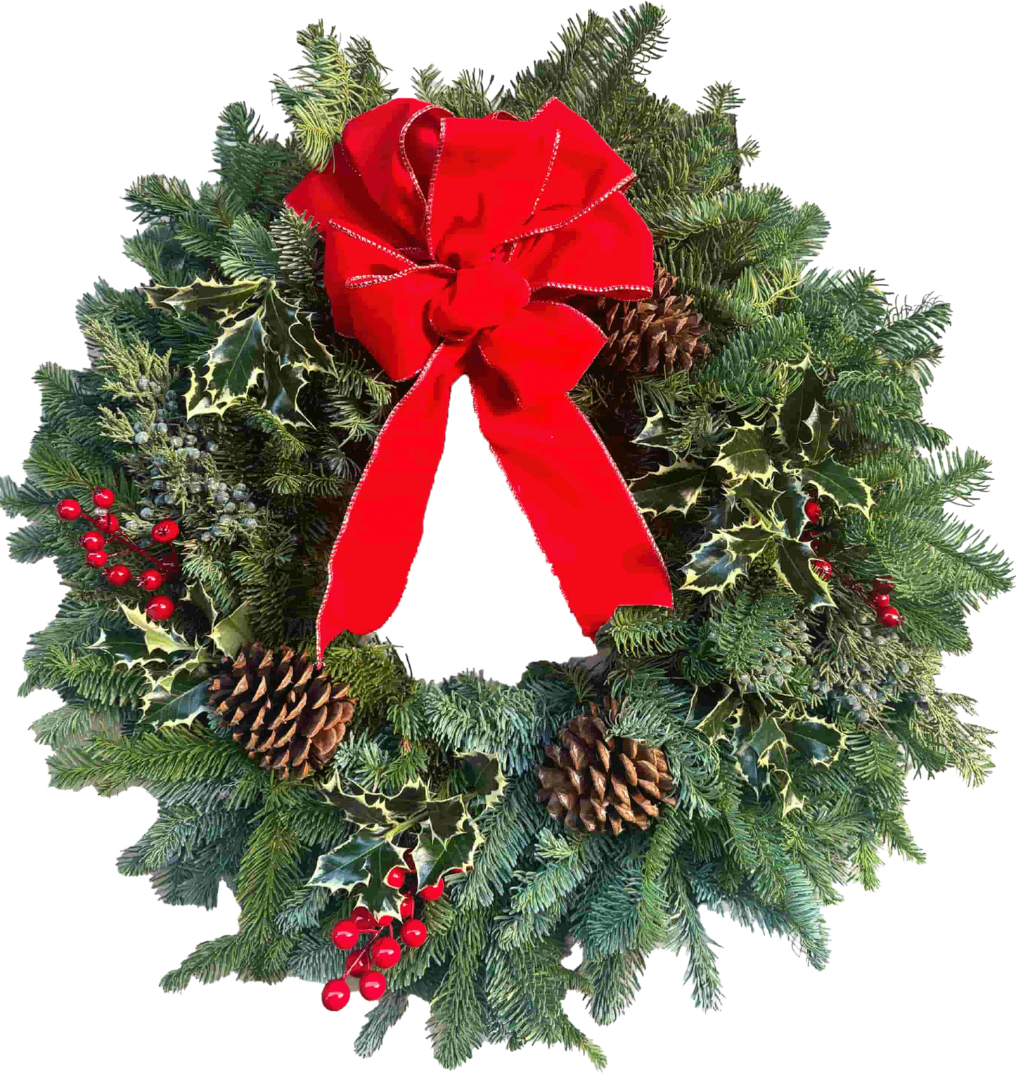 Mixed Holly Wreath