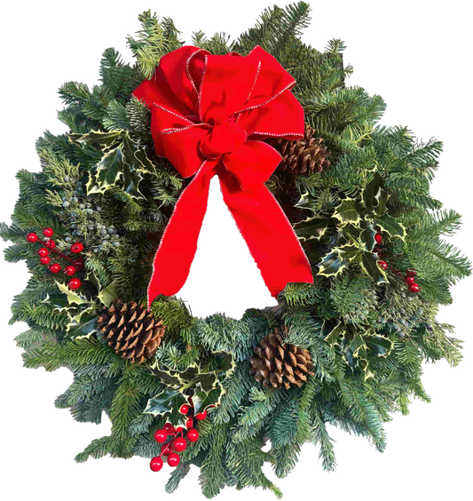 Mixed Holly Wreath
