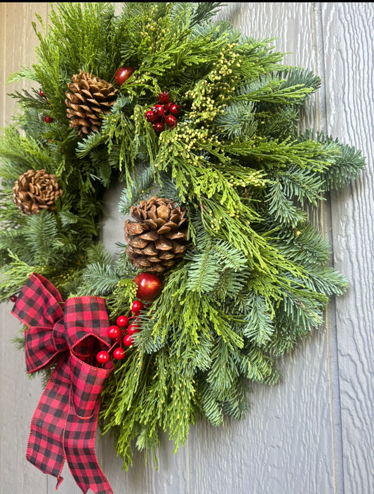 Cascade Evergreen Wreath